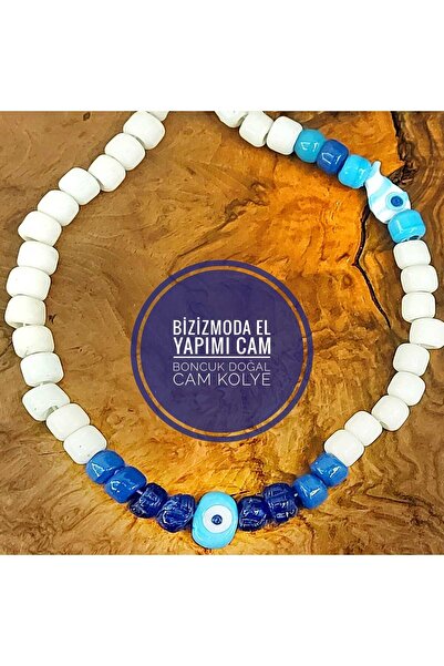 bizizmoda الطابق السفلي الزجاج حبة Serenay الزجاج قلادة عين الشر حبة قلادة