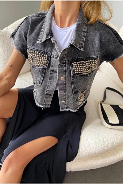 Lady Pixie Staple Embroidered Denim Vest
