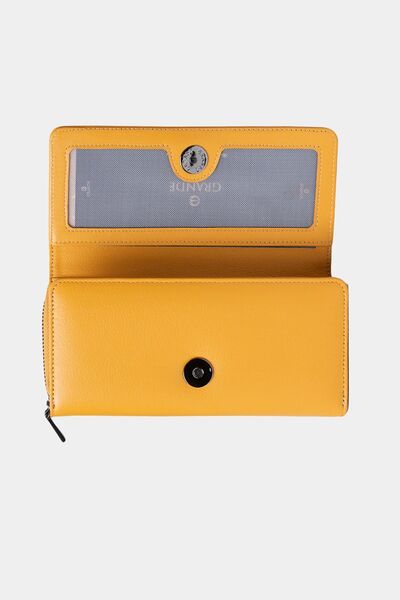 Grande L2636 Genuine Real Leather Large Size Women's Wallet Portfolio