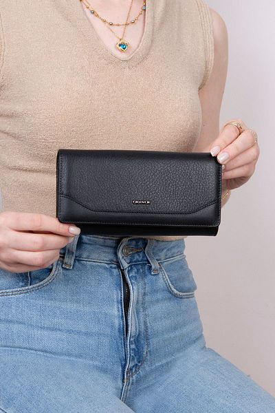 Grande L2664 Genuine Real Leather Large Size Women's Portfolio Wallet