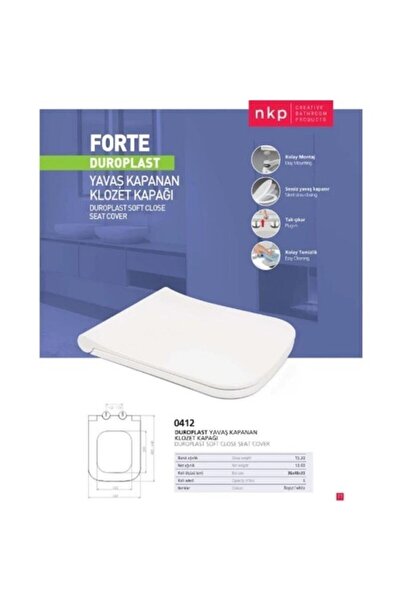 NKP Forte Klozet Kapağı (ege Seramik Tyana Klz. Uyumludur)