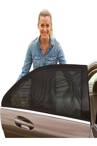 Ankaflex 2Pcs Auto Side Window Curtain Car Rear Sunshade Vehicle Mother Baby Child Curtain Back Seat