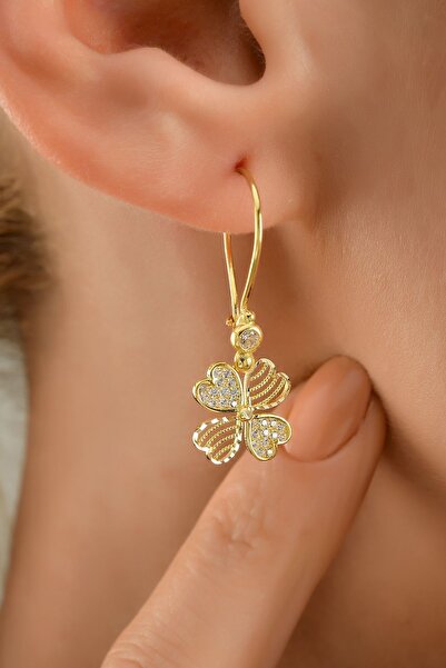 Çgk Çiğdem Gürel Kuyumculuk Sallantılı Yonca Küpe