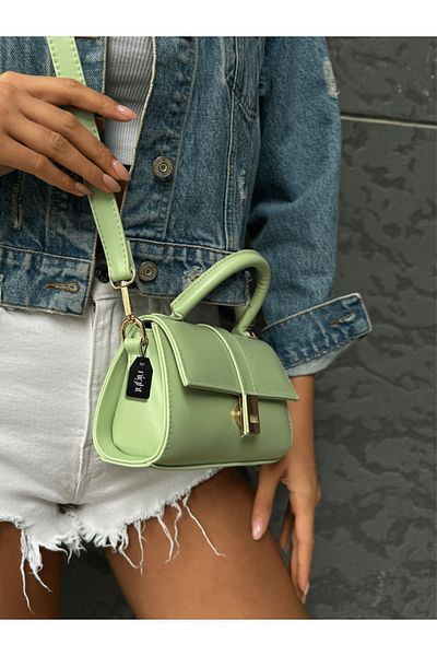 Night Geantă de mână și de umăr pentru femei Paula Model Mint Green