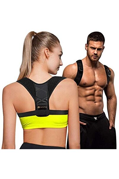 Ankaflex Orthopedic Black Leather Patterned Corset - Vertical Posture Corset