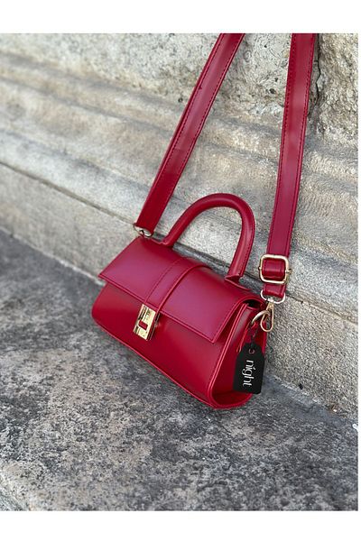 Night Geanta de mana si umar dama Paula Model Cherry Red
