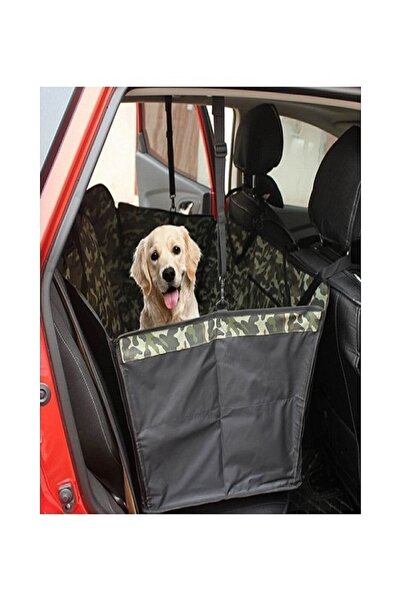 Ankaflex غطاء حماية للمقعد الخلفي للسيارة بنمط مموه - وسادة للقطط والكلاب