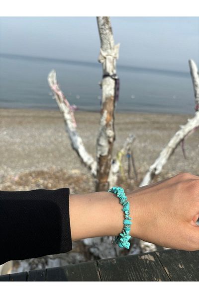 Mia Pera Turquoise Broken Natural Stone Bracelet
