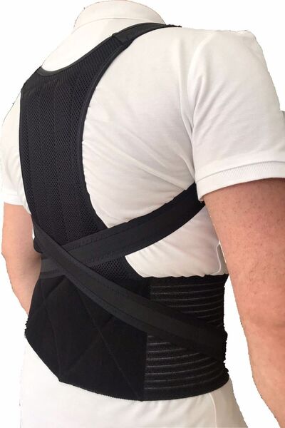 Ankaflex Orthopedic Unisex Black Sports Corset - Underwire and Upright Posture