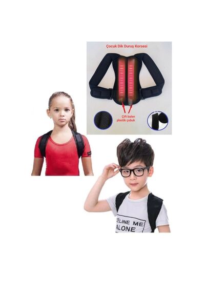 Ankaflex Unisex Çocuk Dik Duruş Korsesi Medikal Ortopedik Balenli Korse Postu...