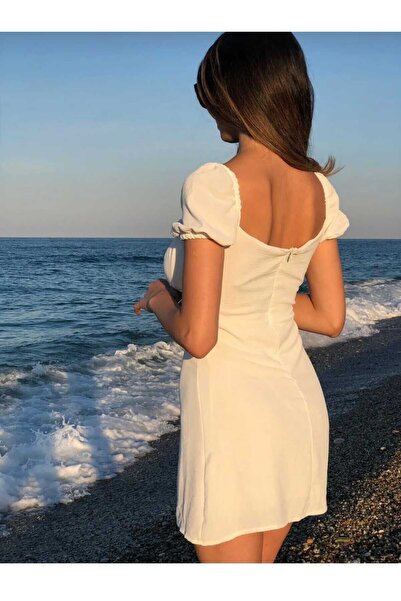 pier moda Mini Dress with Aerobin Fabric and Lining - Chest Pleated, Tie-up, for Graduation, Birthday and Party