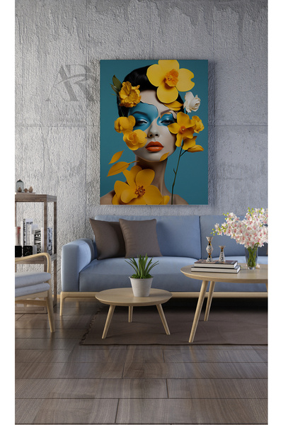 AR AJANS KANVAS TABLO Fashion Design Woman Beauty Hairdresser Decorative Canv...