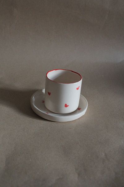 sukupotCeramics Red Heart Espresso Cup
