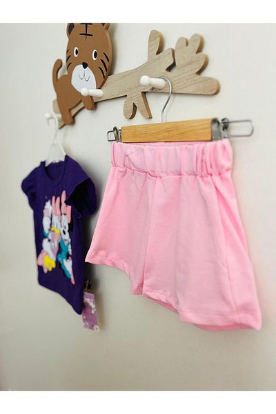 Koçak Kids Girl's Casual T-Shirt and Shorts Set