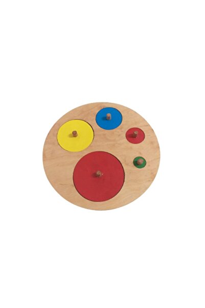 Montessori Gemisi Renkli Daireler Şekil Plakası