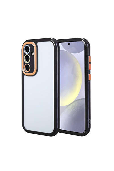 Nezih Case Samsung Galaxy S24 Kılıf Kamera Koruması ve Kenarları renkli Arkas...