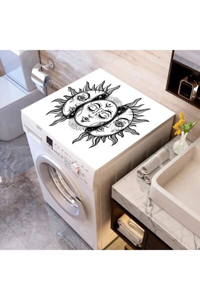 ALAMODECOR Šareni tiskani poklopac za veš mašinu, platneni poklopac 62cm x 10...