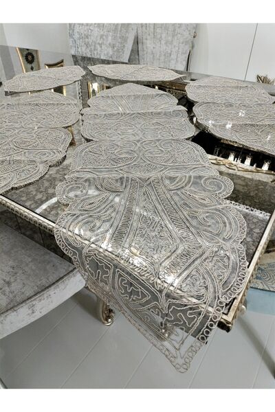 CAMİNHO DA LUA العثماني الفاخرة عداء غرفة المعيشة طاولة القهوة الجدول القماش الفرنسية ذات الدانتيل حامل المهر كابتشينو