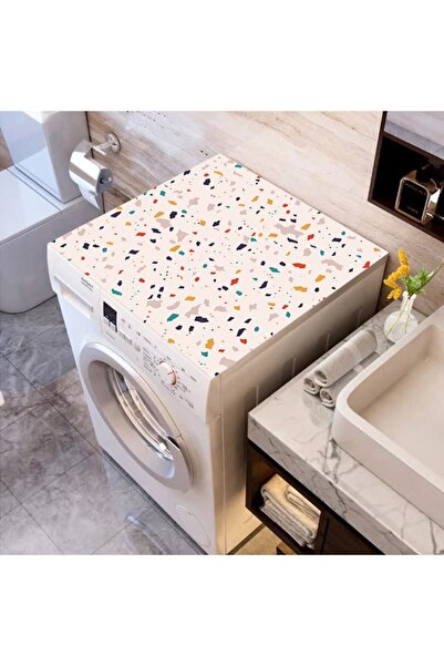 ALAMODECOR Renkli Baskılı Çamaşır Makine Örtüsü Kumaş Örtü 62 Cm X 62 Cm | Ba...