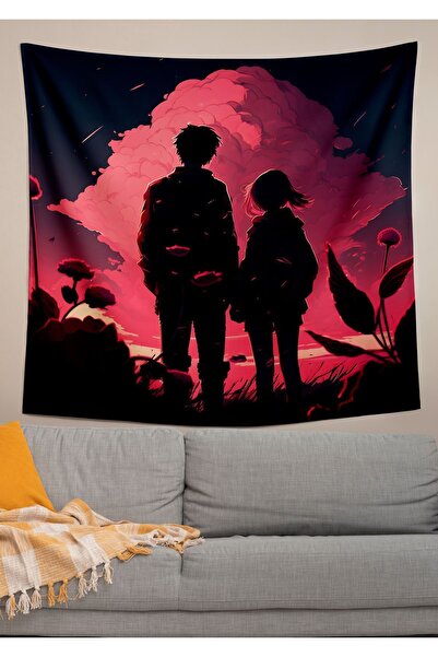 ALAMODECOR Covor de perete Anime Exploring the World of Lovers