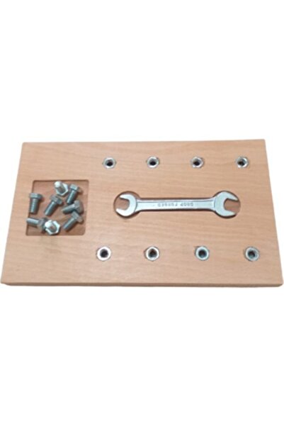 Montessori Gemisi لوح الشد 8 براغي - مفتاح الربط