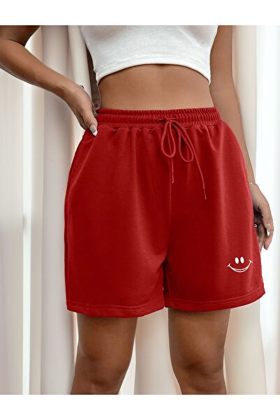 DAXİS Sportwear Company KADIN BASKILI LASTİKLİ CEPLİ ŞORT DAXİS Sportwear Company