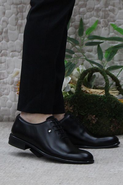 Pierre Cardin 7059 Черен мъжки комплект обувки за младоженец