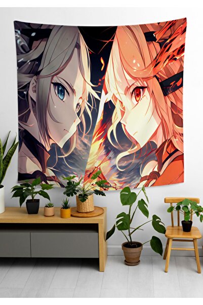 ALAMODECOR Double-Sided Anime Model Vintage Anime Model Wall Covering Wall Ca...