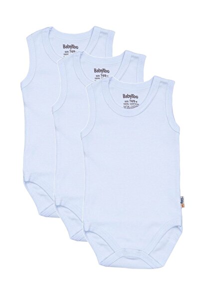 Babytoo 7076 بيبي تو فلات 0-3-6-9-12-18-24-36 شهر بادي 3 عبوات - أبيض