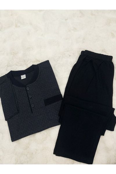 LUSSOLİFE Plus Size Men's Pajama Set