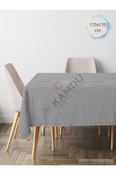HOLLYHOME 170x170cm Gingham pamuk, Goldrise stolnjak, piknik tkanina, kariran...