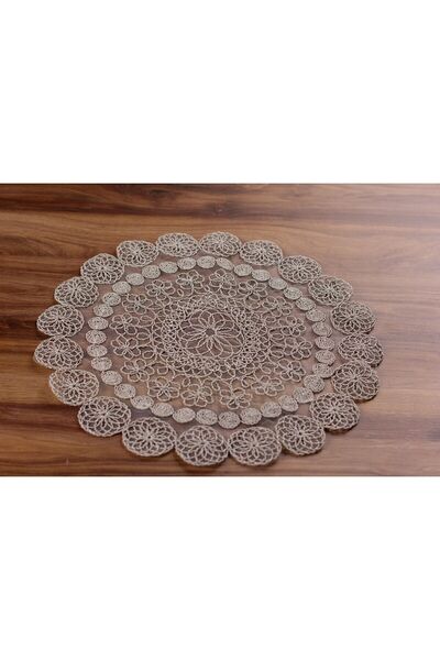 Tropikhome Embroidered Charger and Runner Set for 6 People - American Service 7 Piece Dowry Set