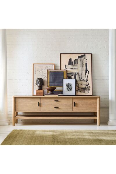MoldHome Ahşap meşe tv ünitesi