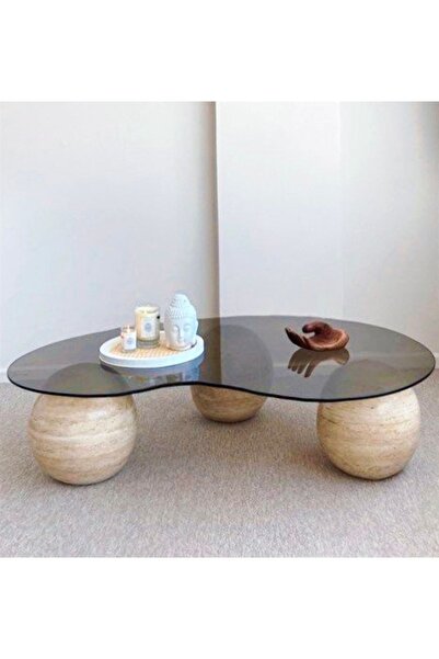 Sinem Şahin Mimarlık Mermer Küre Orta Sehpa