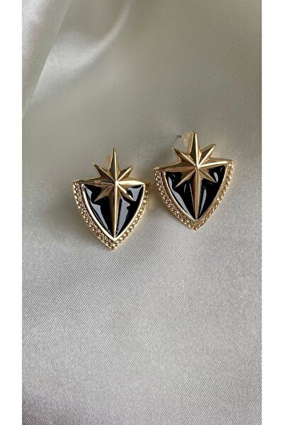 TAKIMOON Black Detailed Polar Star Earrings
