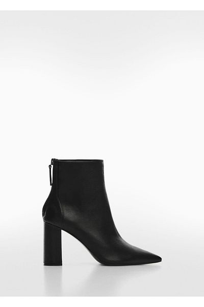 MANGO Woman Stiefel mit spitzer Spitze und Reißverschluss