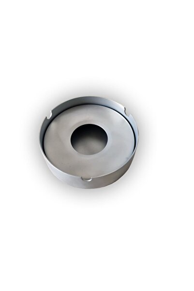 Arzu Çelik - 10 Pieces Large Size Stainless Cafe Home Type Ash Tray