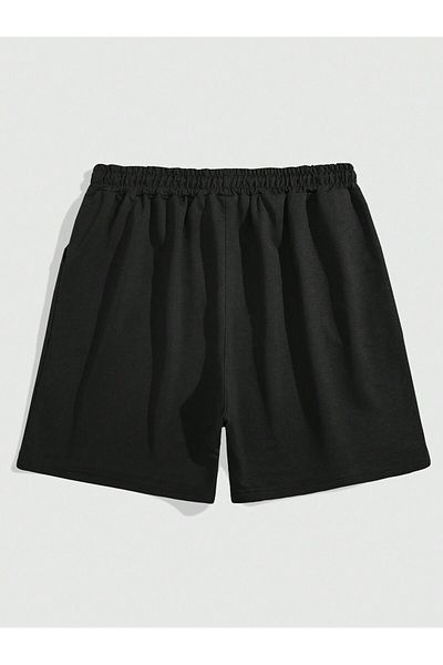 Mythologie Pantaloni scurți din bumbac pieptănat cu model negru imprimați - vară cu buzunar