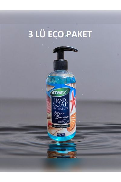 Ethex 400ML Liquid Soap - Ocean Breeze (New Formula) Eco Pack of 3