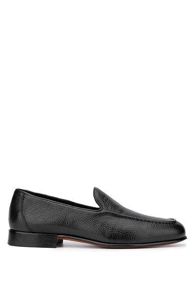Tamer Tanca Genuine Leather Black Men's Loafer Shoes