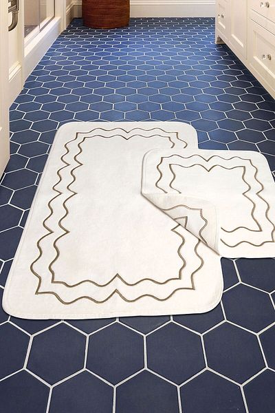 Nazik Home طقم سجادة حمام هيلينا قطعتين مطرزة (60×100 سم)