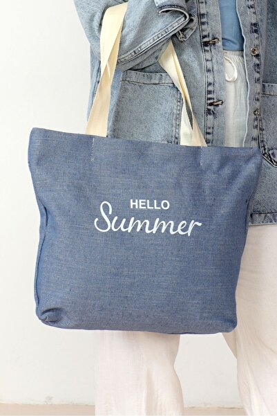 Bestenur Синя літня сумка з принтом 1005