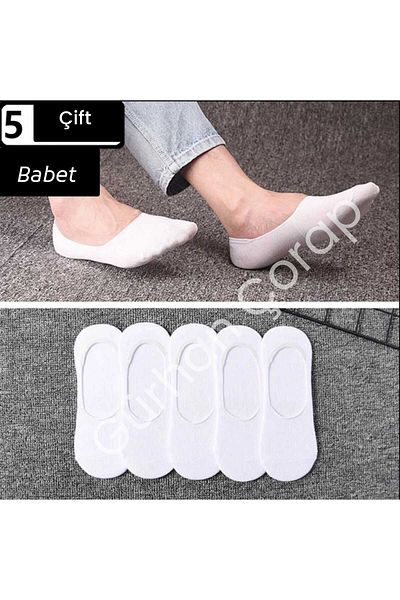 Gürhan Çorap 5 Pairs Unisex Invisible Plain Ballerina Socks