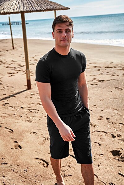 Marina Ανδρικό σορτς Κάπρι - Μαύρο Γραπτό, Μοντέλο S2407