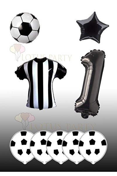LOTUS PARTY أسود أبيض كرة القدم تحت عنوان عيد ميلاد أسود أبيض جيرسي احباط بال...