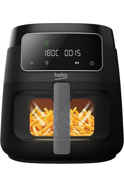 Beko ExpertFry Hot Air Fryer XXL 7.6L, 1750W, Touch Control Display, 9 Preset Programs - FRL 3374B