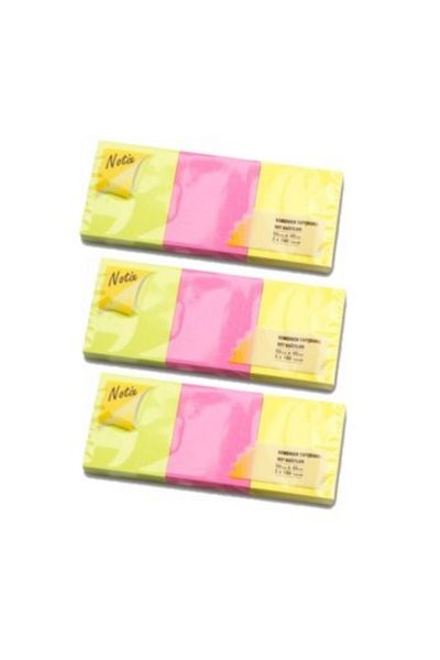 Notix Neon 3-Piece Note Paper - 50x40, 300 Sheets, Adhesive