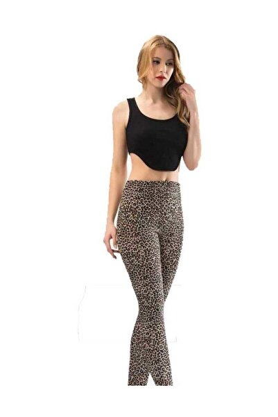 Kota Kadın Tayt Leopar Desenli S/M