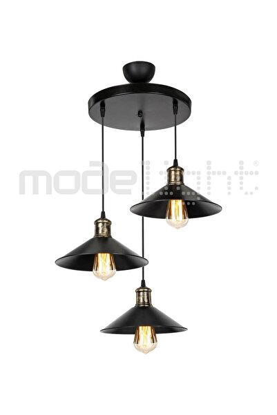 Modelight Maya 3lü Sarkıt Çember Siyah