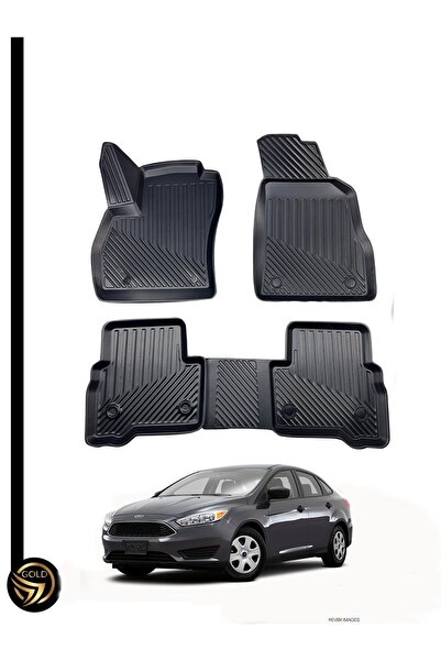 Black Gold Focus 3.5 2015-2018 Araca Özel 3D Kauçuk Oto Paspas Sonne